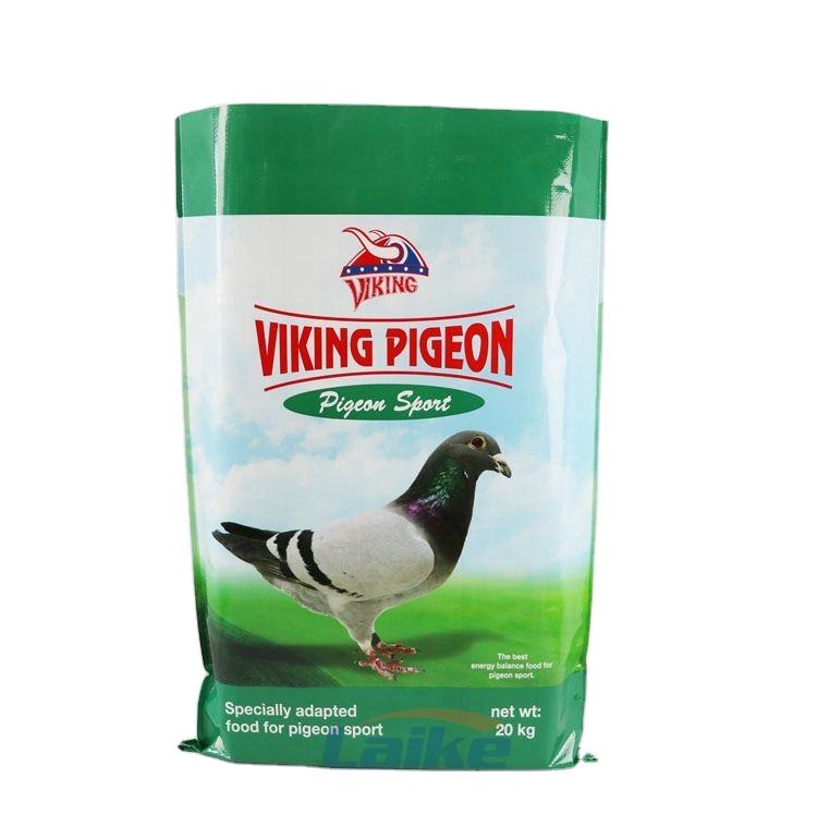 Bopp laminated pp woven pigeon bird chicken animal feed bag